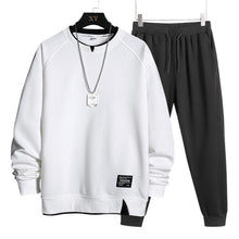 Load image into Gallery viewer, Men Tracksuit 2 Pieces Sets Pullover Sweatshirt with Sweatpants Plus Size - www.novixan.com
