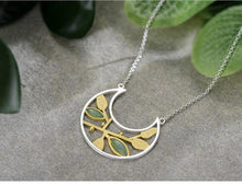 Load image into Gallery viewer, Aventurine Stone Spring in the Air Leaves Necklace with Pendant - www.novixan.com
