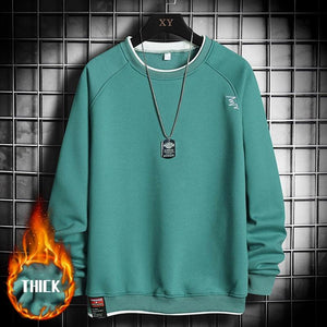 Fleece Solid Hip Hop Baggy Pullover Sweatshirt Plus Size - www.novixan.com