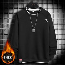Load image into Gallery viewer, Fleece Solid Hip Hop Baggy Pullover Sweatshirt Plus Size - www.novixan.com
