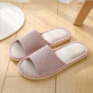 Comfortable Flat Shoes Linen Slippers - www.novixan.com
